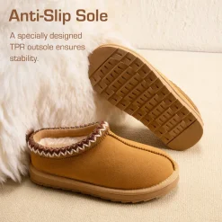 [FuzzyEasy Kid's Slip-on] Winter Suede Slippers