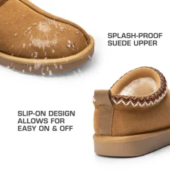 [FuzzyEasy Men's Slip-on] Suede Fur Slippers