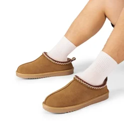 [FuzzyEasy Men's Slip-on] Suede Fur Slippers
