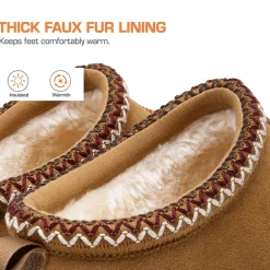 [FuzzyEasy Men's Slip-on] Suede Fur Slippers