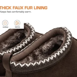 [FuzzyEasy Men's Slip-on] Suede Fur Slippers