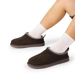[FuzzyEasy Men's Slip-on] Suede Fur Slippers