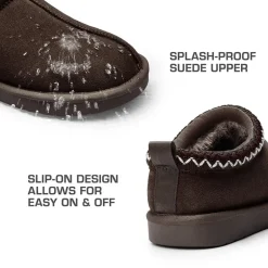 [FuzzyEasy Men's Slip-on] Suede Fur Slippers
