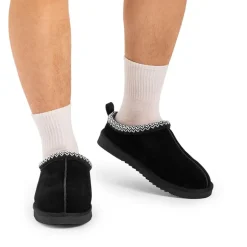 [FuzzyEasy Men's Slip-on] Suede Fur Slippers