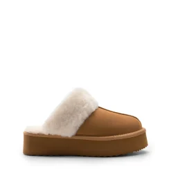 [FuzzyEasy Platform Slipper] Faux Fur Lining Platform Slippers