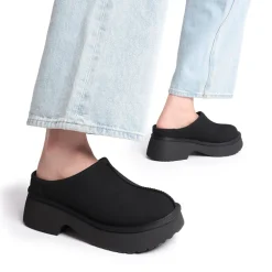 [FuzzyEASY Rhea] Women's Geta-Inspired Slip-On Mules