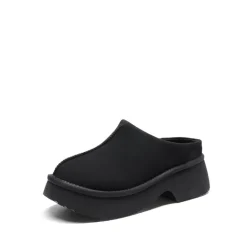 [FuzzyEASY Rhea] Women's Geta-Inspired Slip-On Mules