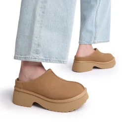 [FuzzyEASY Rhea] Women's Geta-Inspired Slip-On Mules