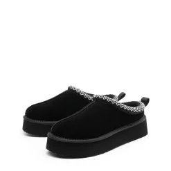 [FuzzyEasy Women's Platform Slip-on] Plush Fur-Lined Winter Platform Slippers