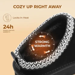 [FuzzyEasy Women's Platform Slip-on] Plush Fur-Lined Winter Platform Slippers