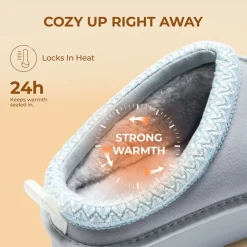 [FuzzyEasy Women's Platform Slip-on] Plush Fur-Lined Winter Platform Slippers