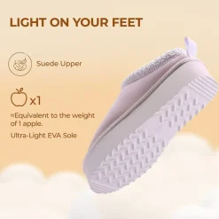 [FuzzyEasy Women's Platform Slip-on] Plush Fur-Lined Winter Platform Slippers