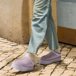 [FuzzyEasy Women's Platform Slip-on] Plush Fur-Lined Winter Platform Slippers