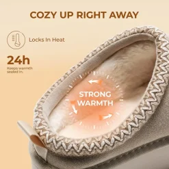 [FuzzyEasy Women's Platform Slip-on] Plush Fur-Lined Winter Platform Slippers