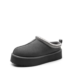 [FuzzyEasy Women's Platform Slip-on] Plush Fur-Lined Winter Platform Slippers