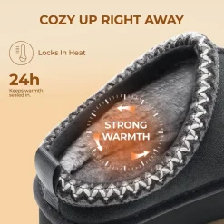 [FuzzyEasy Women's Platform Slip-on] Plush Fur-Lined Winter Platform Slippers