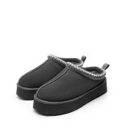 [FuzzyEasy Women's Platform Slip-on] Plush Fur-Lined Winter Platform Slippers