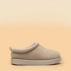 [FuzzyEasy Women's Slip-on] Embroidered Suede Fuzzy Cozy Slippers