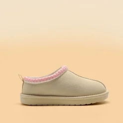 [FuzzyEasy Women's Slip-on] Embroidered Suede Fuzzy Cozy Slippers