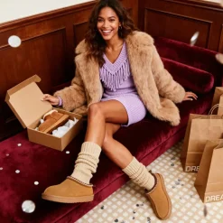 [FuzzyEasy Women's Slip-on] Embroidered Suede Fuzzy Cozy Slippers