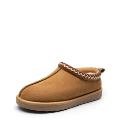 [FuzzyEasy Women's Slip-on] Embroidered Suede Fuzzy Cozy Slippers