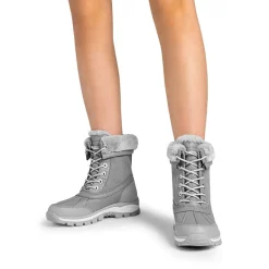 [FuzzyGo Bold] Foldable Lace-Up Winter Snow Boots