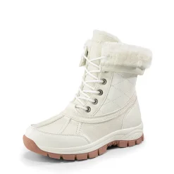 [FuzzyGo Bold] Foldable Lace-Up Winter Snow Boots