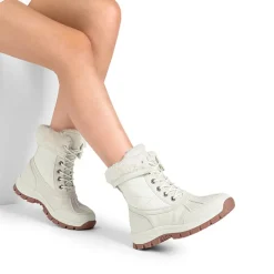 [FuzzyGo Bold] Foldable Lace-Up Winter Snow Boots