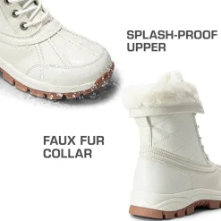 [FuzzyGo Bold] Foldable Lace-Up Winter Snow Boots