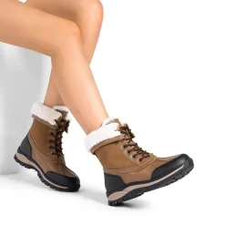 [FuzzyGo Bold] Foldable Lace-Up Winter Snow Boots