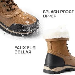 [FuzzyGo Bold] Foldable Lace-Up Winter Snow Boots