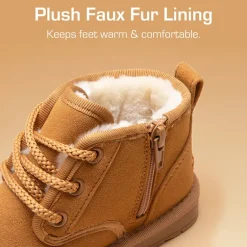 [FuzzyGo Kid's Cozy] Snow Ankle Boots