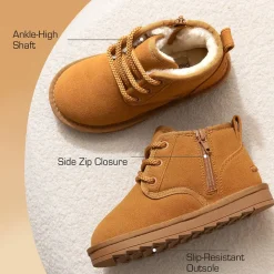 [FuzzyGo Kid's Cozy] Snow Ankle Boots