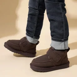 [FuzzyGo Kid's Cozy Tap] Hook-And-Loop Snow Boots
