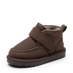[FuzzyGo Kid's Cozy Tap] Hook-And-Loop Snow Boots