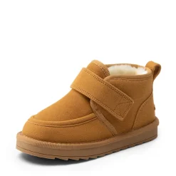 [FuzzyGo Kid's Cozy Tap] Hook-And-Loop Snow Boots