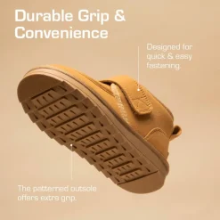 [FuzzyGo Kid's Cozy Tap] Hook-And-Loop Snow Boots
