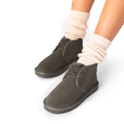 [FuzzyGo Women's Cozy] Suede Lace-Up Fur Snow Boots