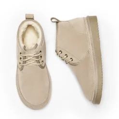 [FuzzyGo Women's Cozy] Suede Lace-Up Fur Snow Boots