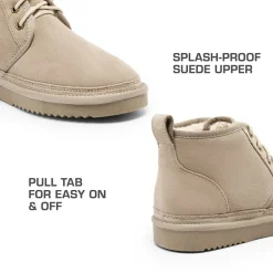 [FuzzyGo Women's Cozy] Suede Lace-Up Fur Snow Boots