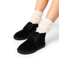 [FuzzyGo Women's Cozy] Suede Lace-Up Fur Snow Boots