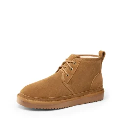 [FuzzyGo Women's Cozy] Suede Lace-Up Fur Snow Boots