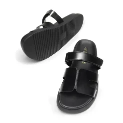 Geometric Cutout Slide Sandals