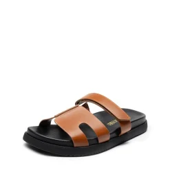 Geometric Cutout Slide Sandals