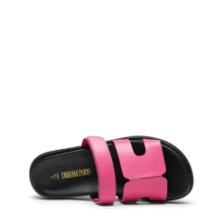 Geometric Cutout Slide Sandals