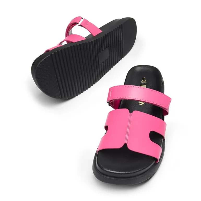Geometric Cutout Slide Sandals