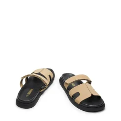 Geometric Cutout Slide Sandals