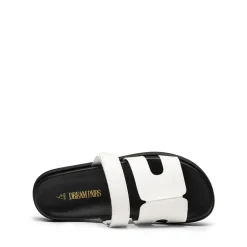 Geometric Cutout Slide Sandals
