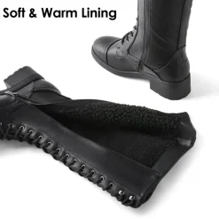 [Georgia] Faux Fur Lining Knee High Riding Boots