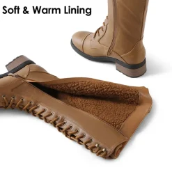 [Georgia] Faux Fur Lining Knee High Riding Boots